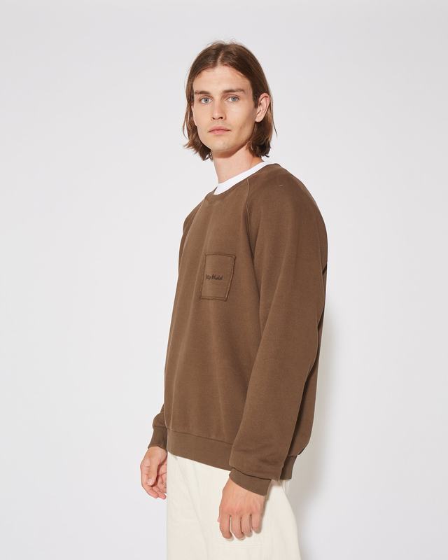 Philippe Model Felpa girocollo BERNARD da Uomo Marrone in Jersey Liquidazione