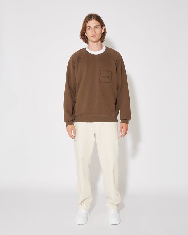 Philippe Model Felpa girocollo BERNARD da Uomo Marrone in Jersey Liquidazione