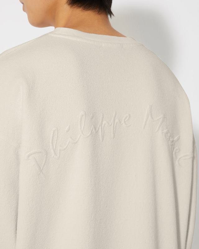 Philippe Model Felpa girocollo BASTIEN da Uomo Ecru in Pelle Offerte giornaliere