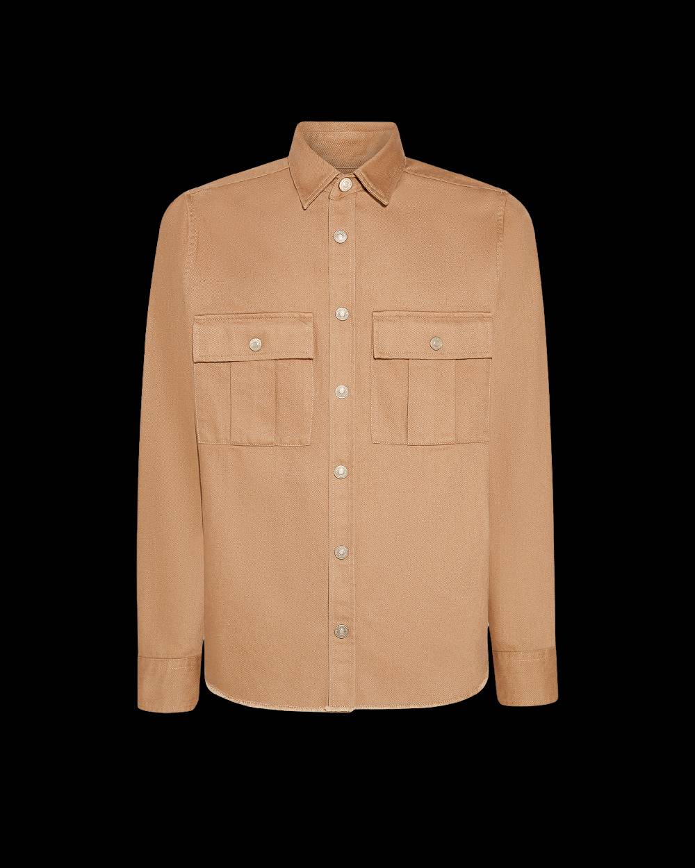 Philippe Model Camicia militare Dereck da Uomo Marrone in Cotone Sconti VIP