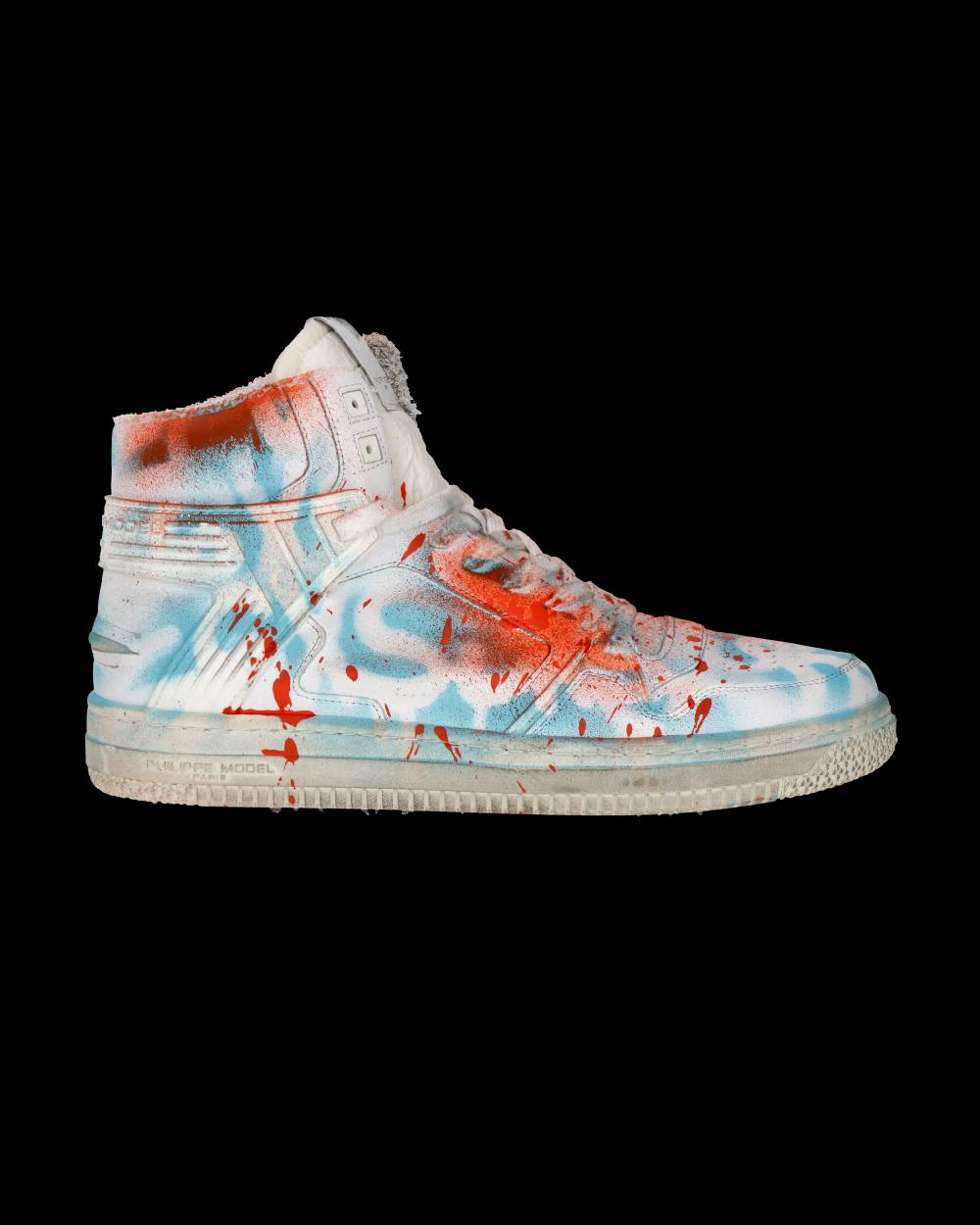 Philippe Model Sneaker mid La Grande donna - bianco, azzurro e rosso Prezzo basso