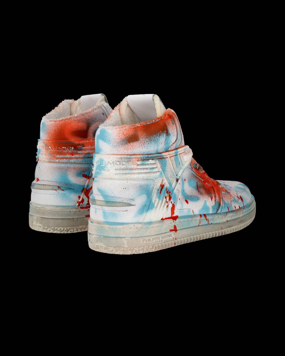 Philippe Model Sneaker mid La Grande donna - bianco, azzurro e rosso Prezzo basso