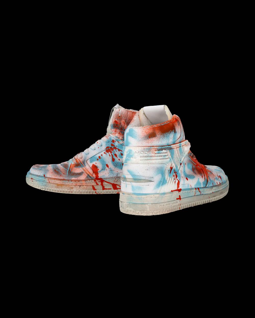 Philippe Model Sneaker mid La Grande donna - bianco, azzurro e rosso Prezzo basso