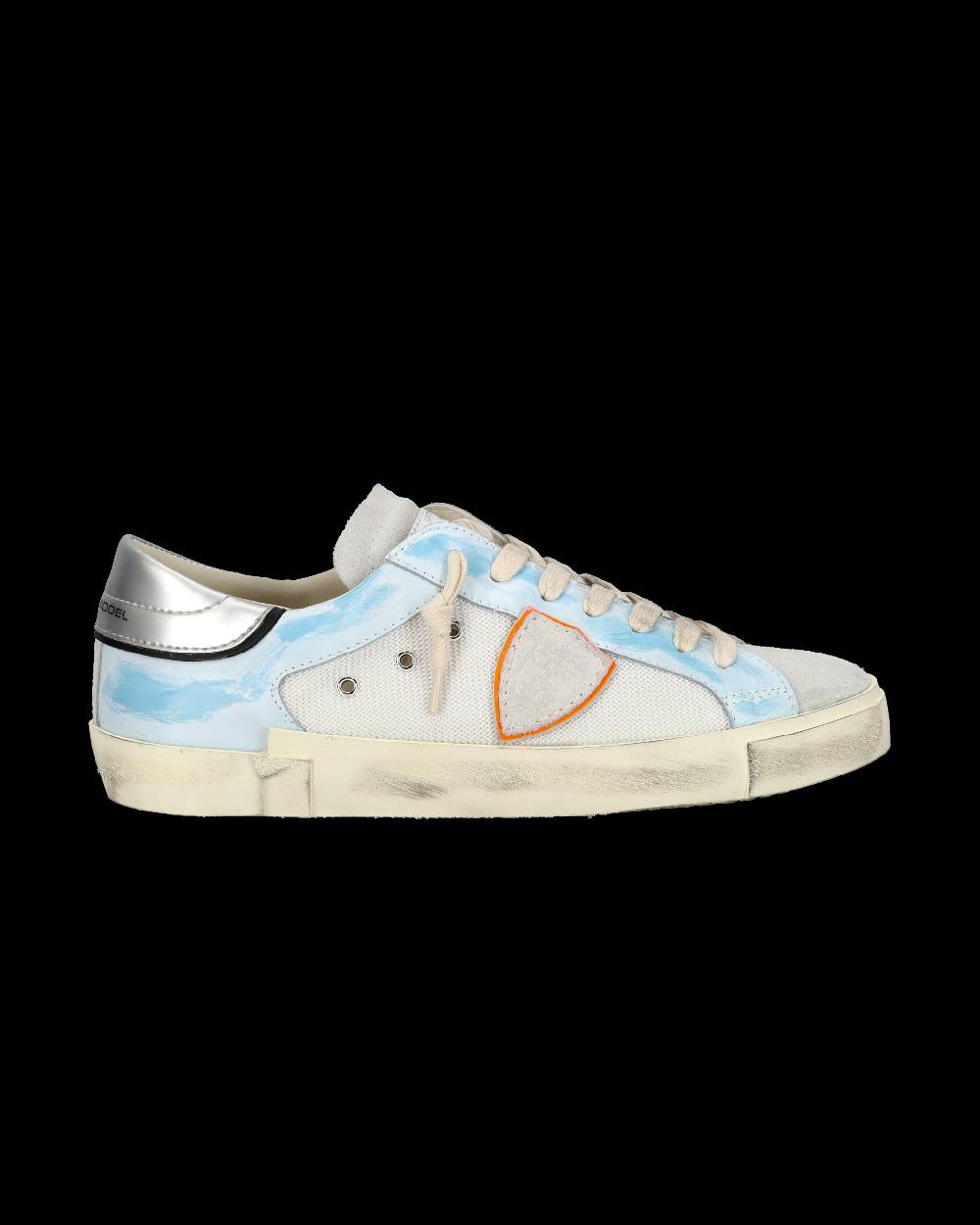Philippe Model Sneaker casual Prsx da uomo in nylon e pelle - Azzurro e bianco Fino al 55% di sconto
