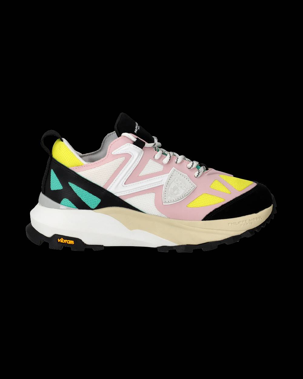 Philippe Model Sneakers Rocx da Donna Rosa e Gialle in Tessuto Tecnico Enormi sconti