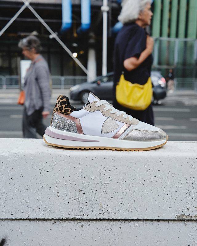 Philippe Model Sneaker basse Tropez 2.1 donna - animalier bianco e rosa Black Friday Prezzi