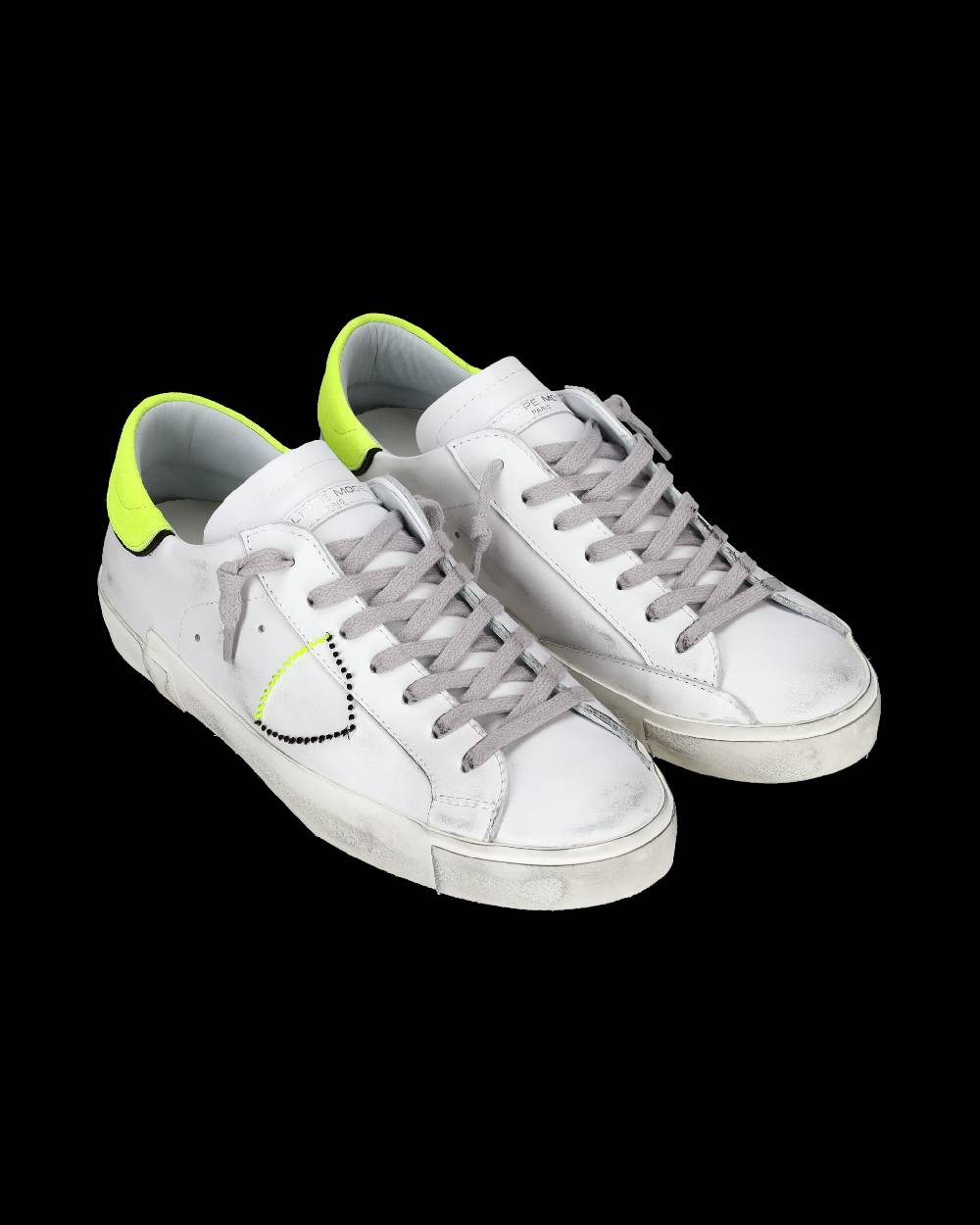 Philippe Model Sneaker basse Prsx uomo - bianco, nero e giallo fluo 2025