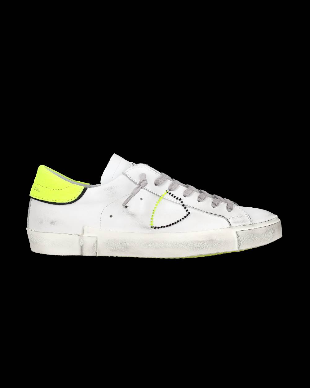 Philippe Model Sneaker basse Prsx uomo - bianco, nero e giallo fluo 2025