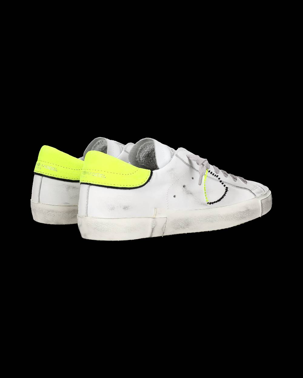 Philippe Model Sneaker basse Prsx uomo - bianco, nero e giallo fluo 2025