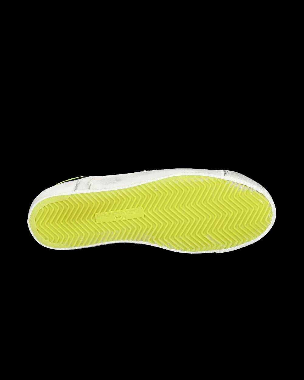 Philippe Model Sneaker basse Prsx uomo - bianco, nero e giallo fluo 2025