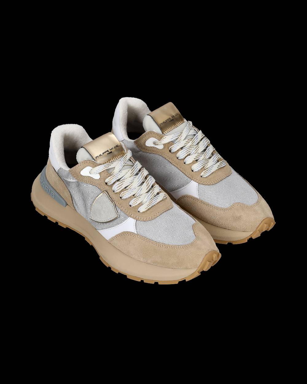 Philippe Model Sneaker bassa Antibes donna - argento e beige Italy