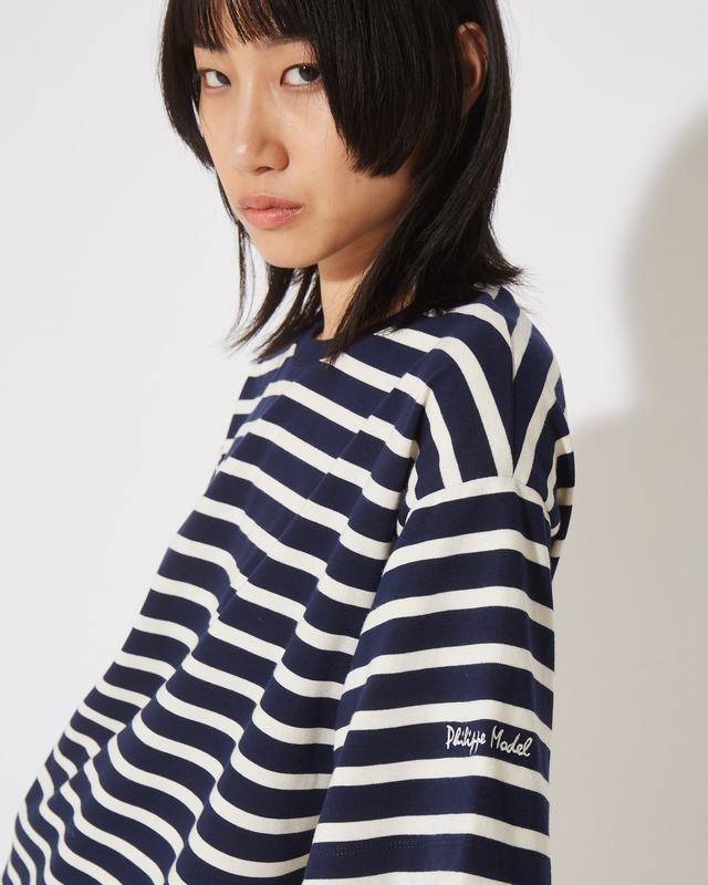 Philippe Model T-Shirt Monique da Donna Blu in Cotone Promozione