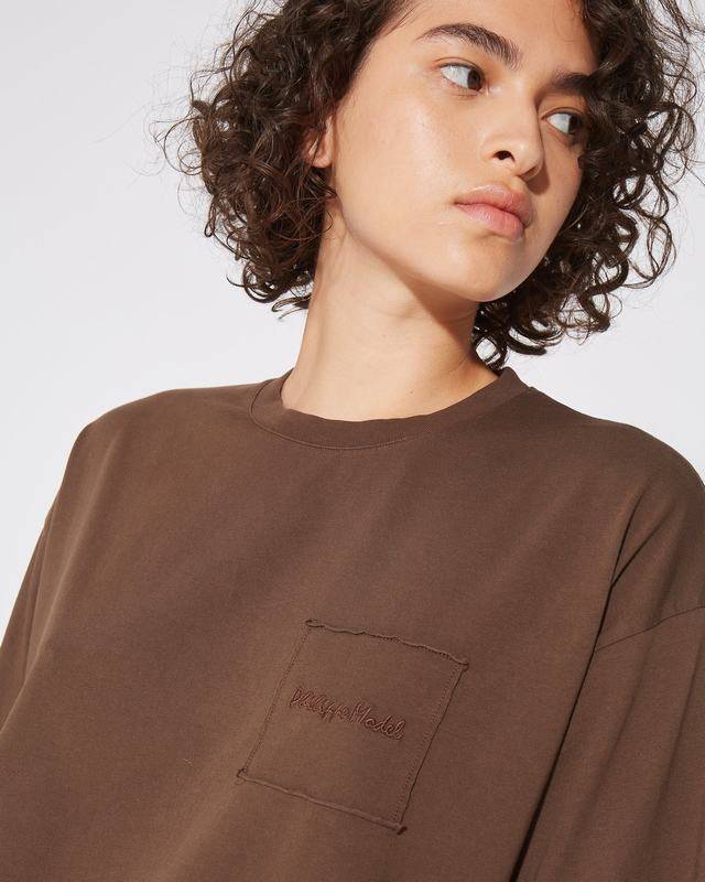 Philippe Model T-Shirt Monique da Donna Marrone in Jersey Spedizione Gratuita