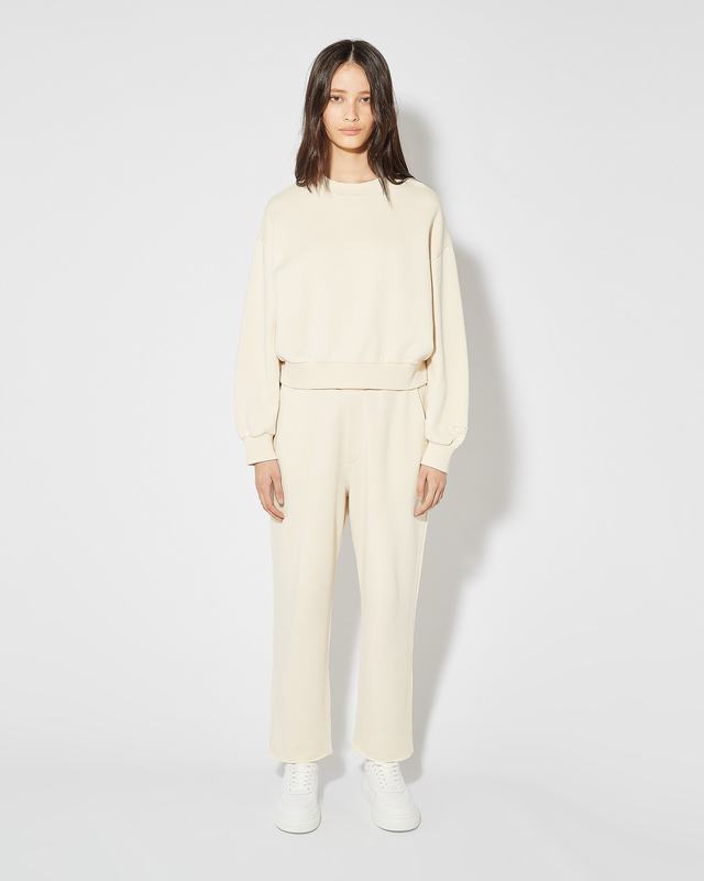 Philippe Model Felpa Cropped Beatrice da Donna Beige ecru in Jersey Acquista Ora