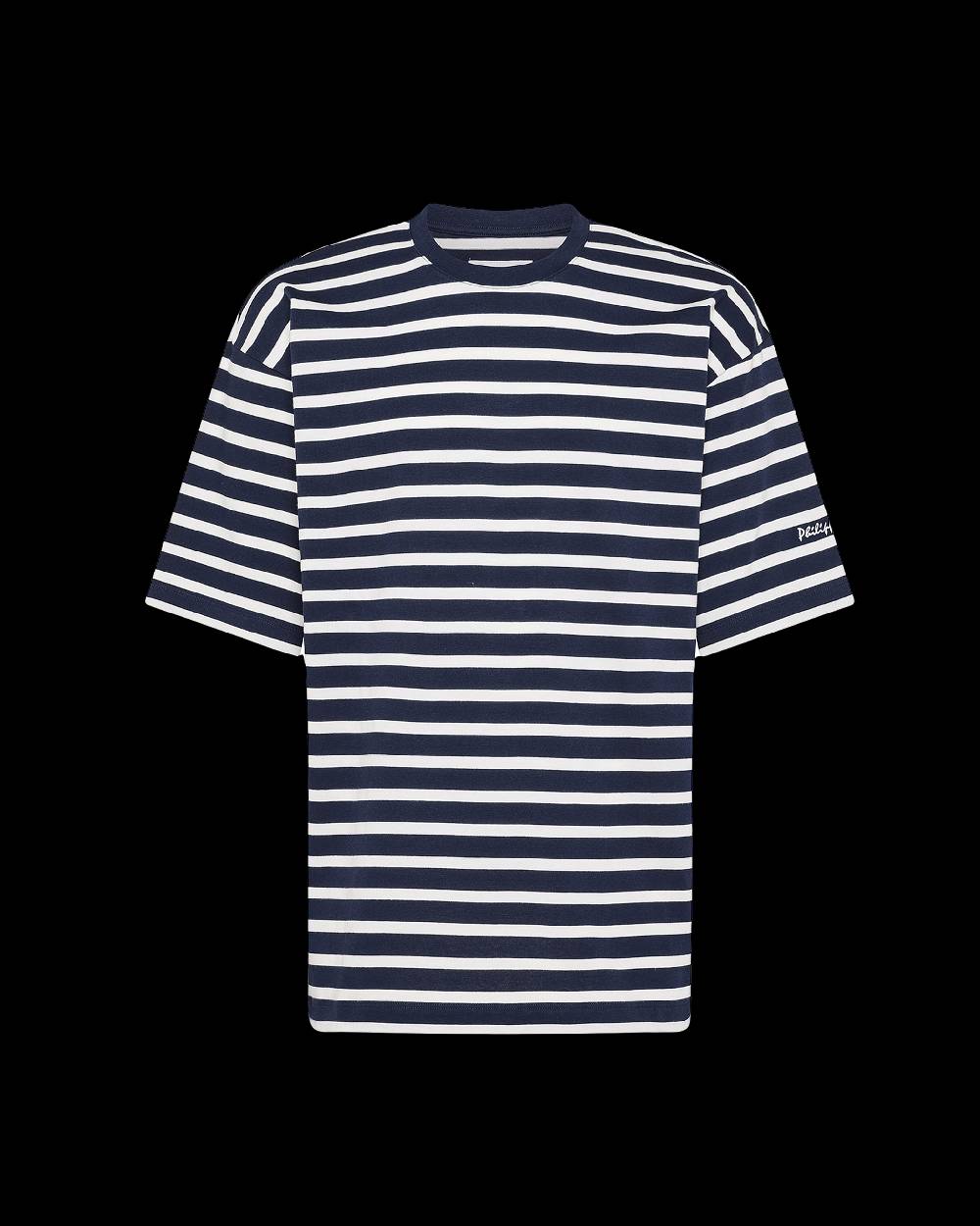 Philippe Model T-Shirt Maurice da Uomo Blu in Cotone Promozione Limitata