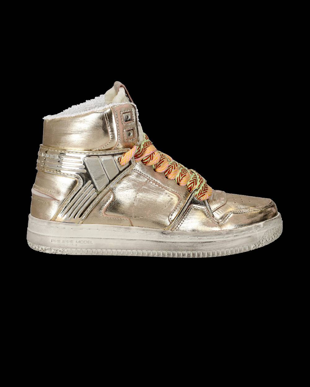 Philippe Model Sneakers Alte La Grande da Donna Platinium in Pelle Metal In Vendita