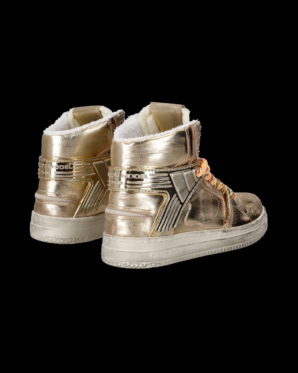 Philippe Model Sneakers Alte La Grande da Donna Platinium in Pelle Metal In Vendita
