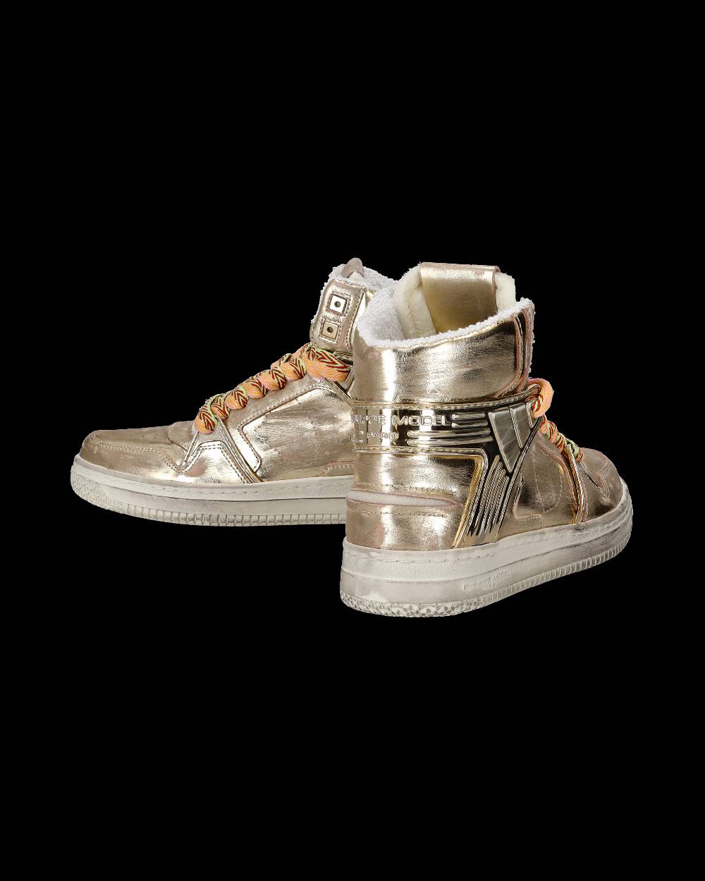 Philippe Model Sneakers Alte La Grande da Donna Platinium in Pelle Metal In Vendita
