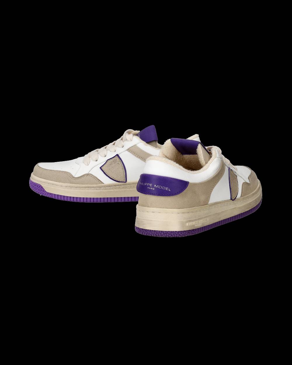 Philippe Model Sneakers Lyon da Donna Bianche e Viola in Pelle Riciclata Vendita Economica