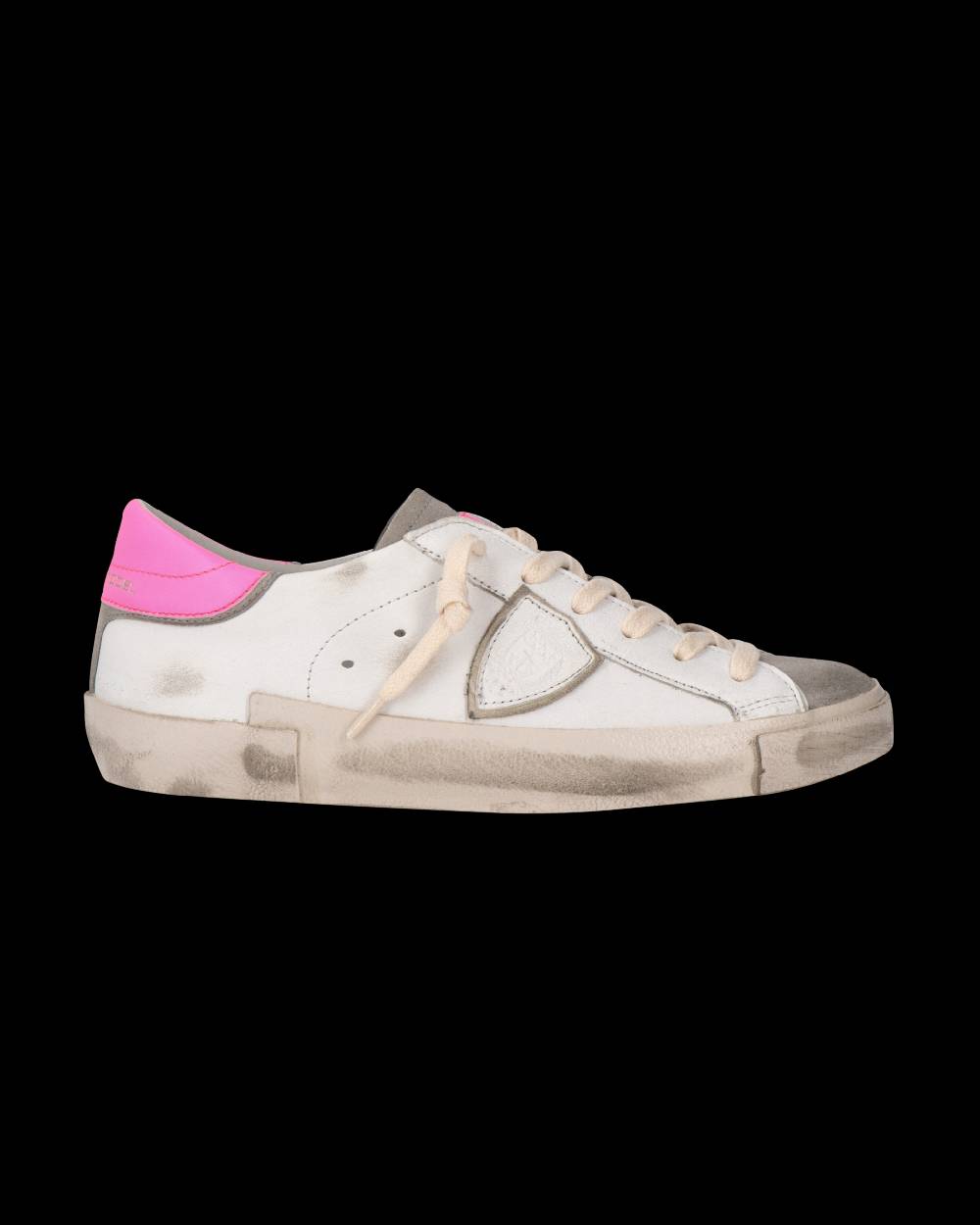 Philippe Model Sneaker Prsx Donna, Bianco e Fucsia Fornitura limitata