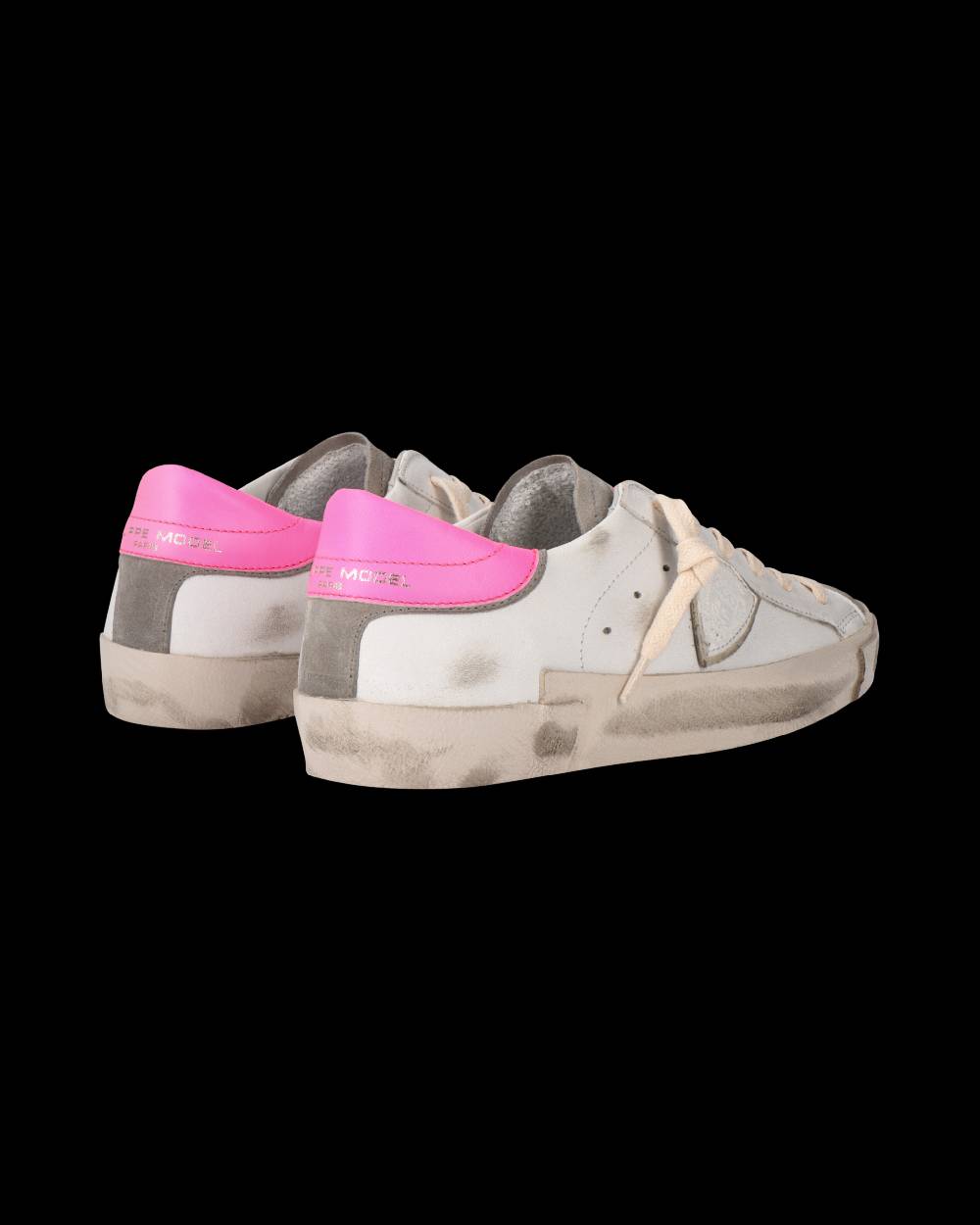 Philippe Model Sneaker Prsx Donna, Bianco e Fucsia Fornitura limitata