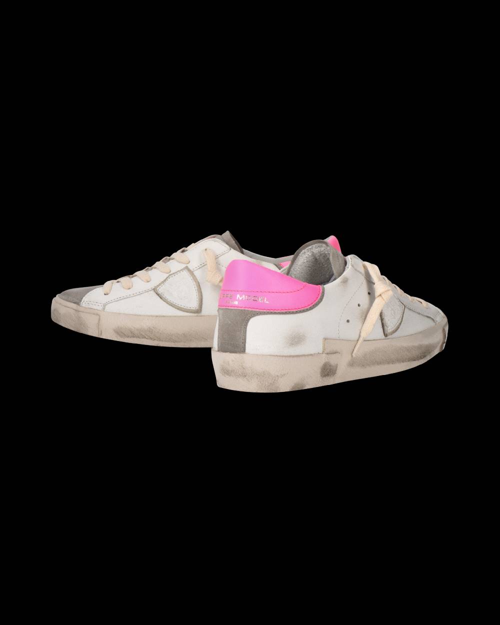Philippe Model Sneaker Prsx Donna, Bianco e Fucsia Fornitura limitata