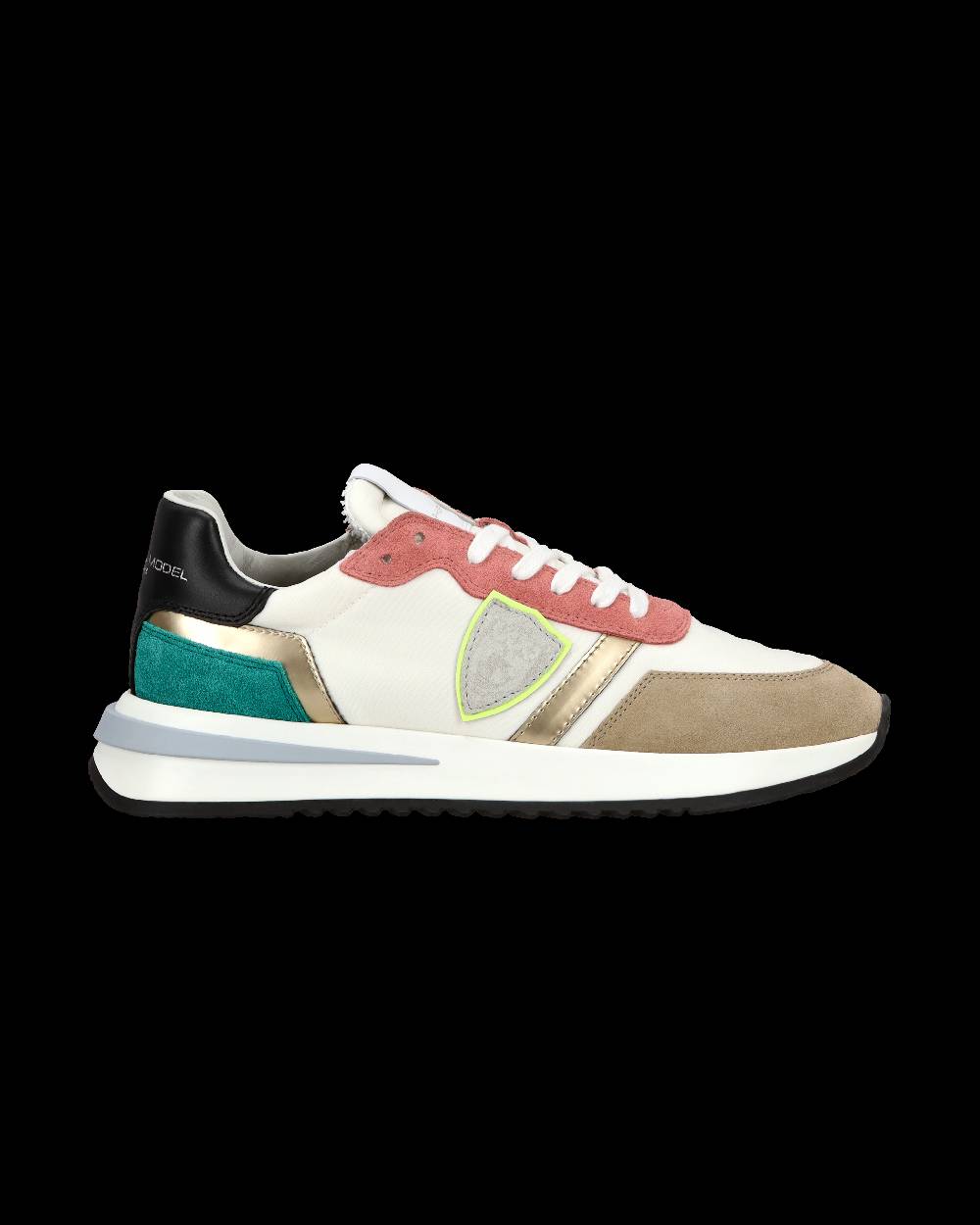 Philippe Model Sneaker casual Tropez 2.1 da donna in nylon e pelle - Bianco e multicolor Offerta Giorno del Papà