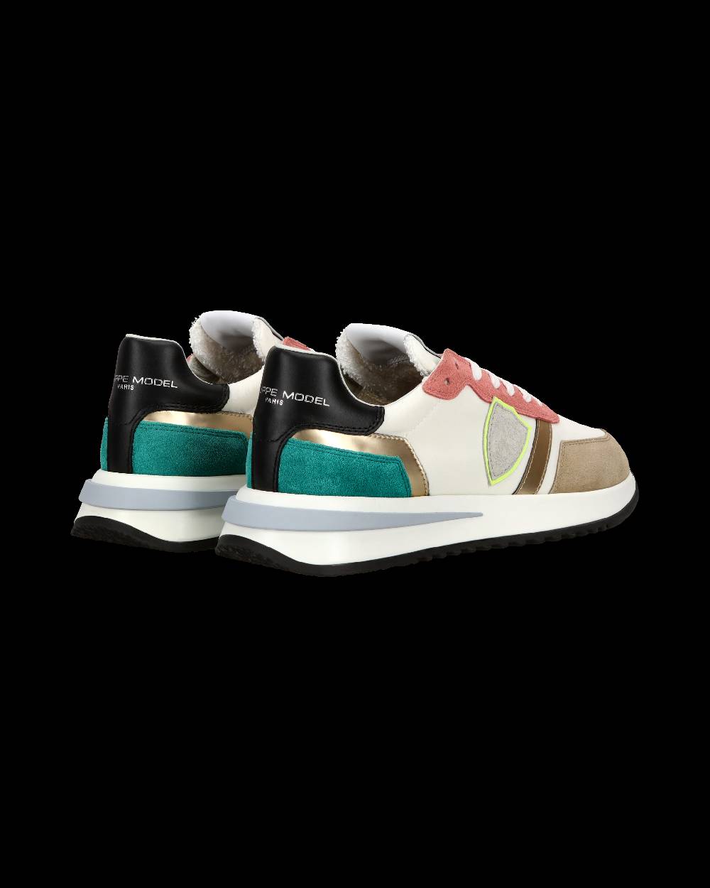 Philippe Model Sneaker casual Tropez 2.1 da donna in nylon e pelle - Bianco e multicolor Offerta Giorno del Papà