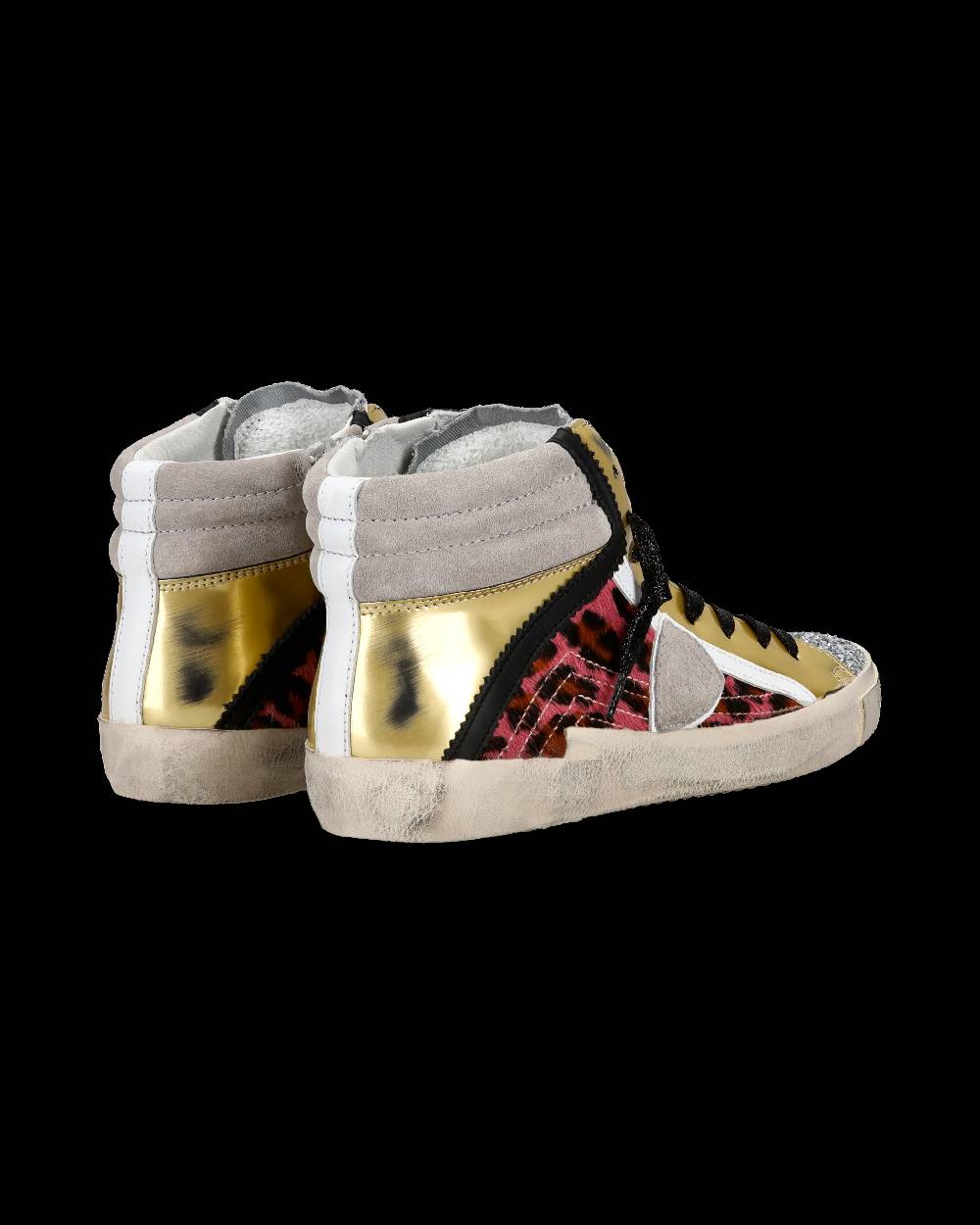 Philippe Model Sneaker casual Prsx da donna in nylon e pelle - Nero e argento Offerta San Valentino