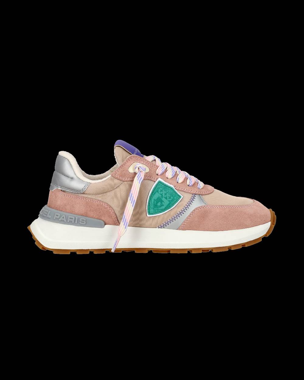 Philippe Model Sneaker sportive Antibes da donna in nylon e pelle - Rosa Smaltimento dello stoccaggio