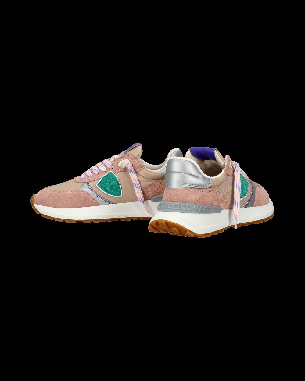 Philippe Model Sneaker sportive Antibes da donna in nylon e pelle - Rosa Smaltimento dello stoccaggio