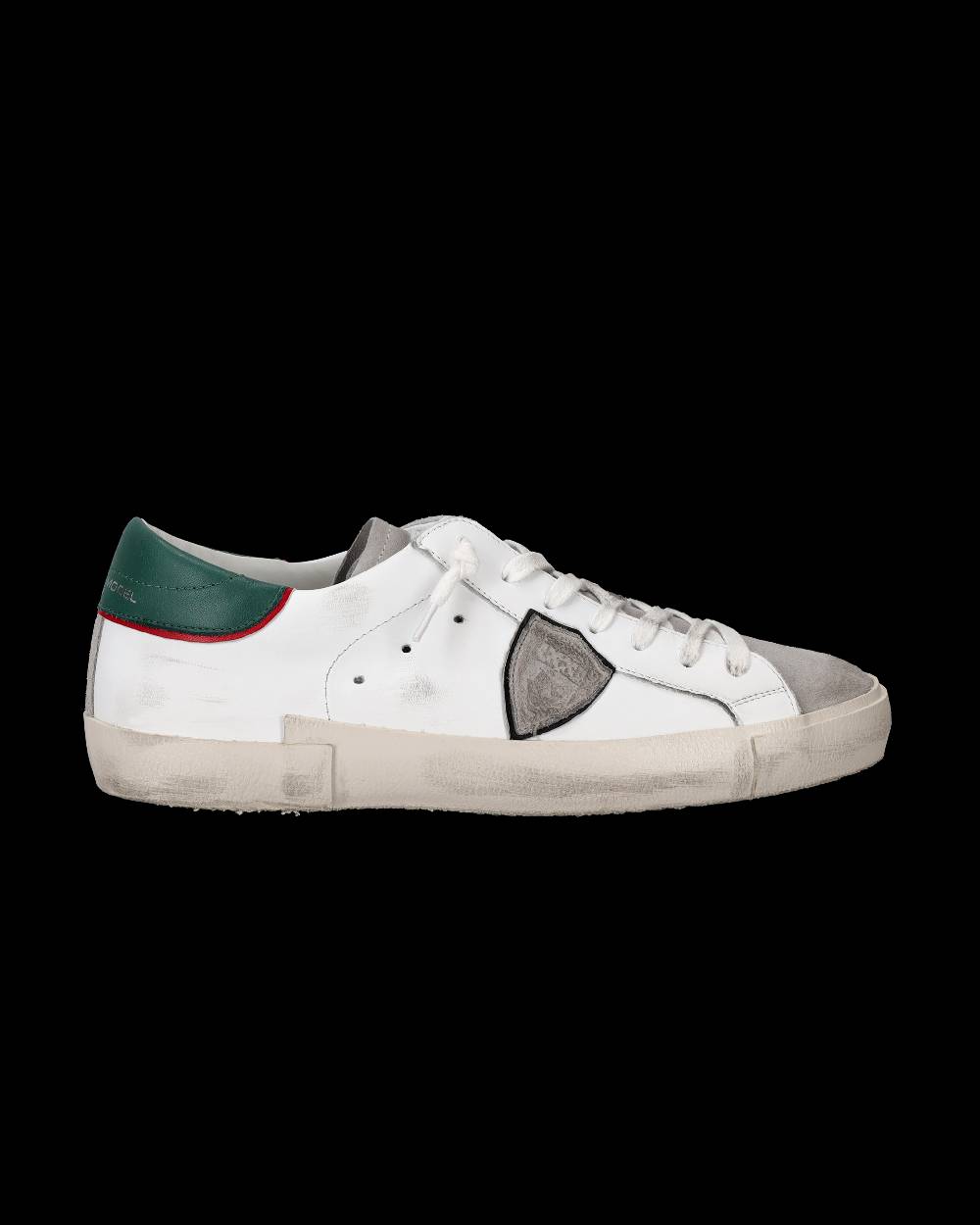 Philippe Model Sneaker basse Paris uomo - bianco e verde militare Offerte esclusive