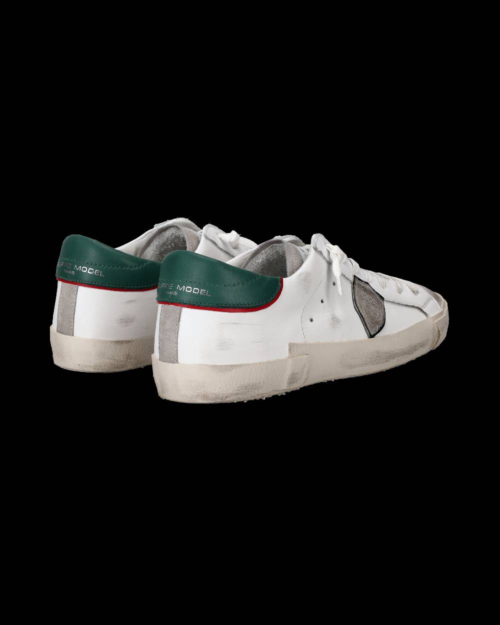Philippe Model Sneaker basse Paris uomo - bianco e verde militare Offerte esclusive