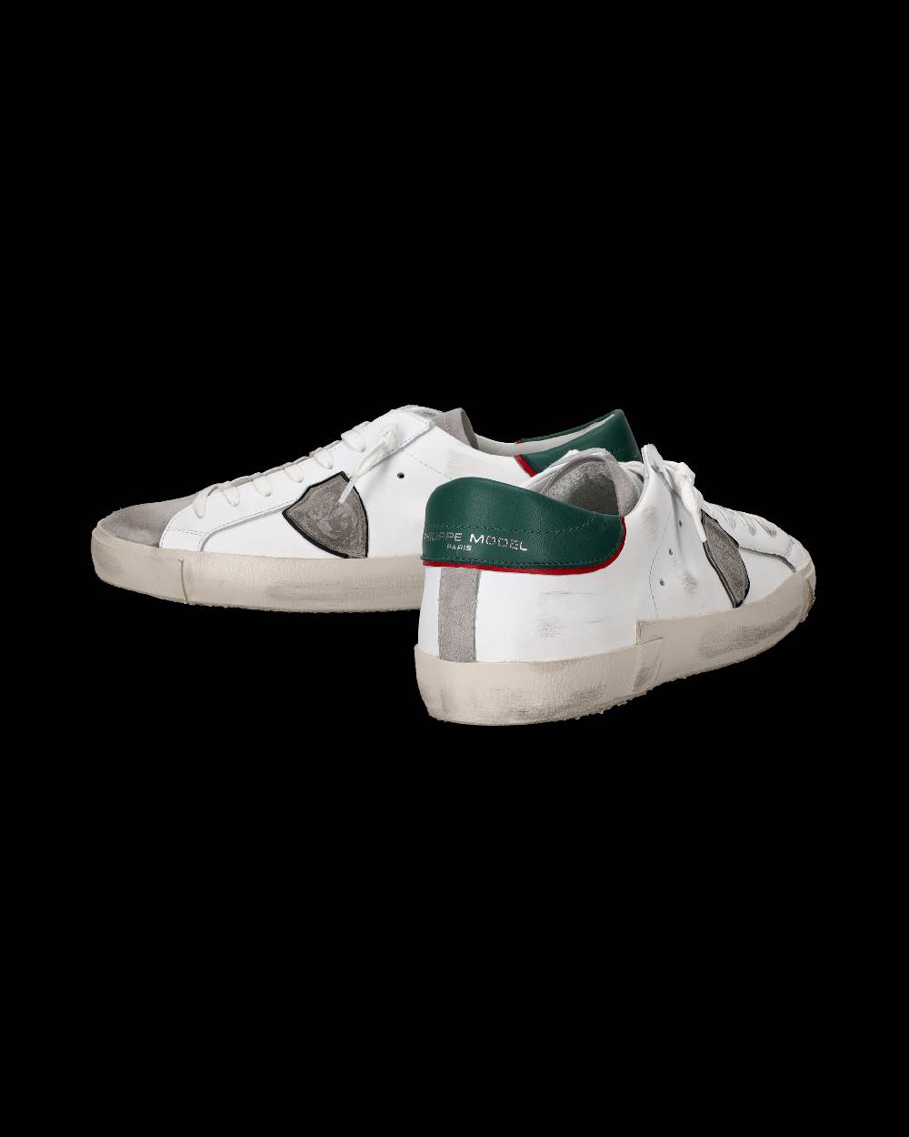 Philippe Model Sneaker basse Paris uomo - bianco e verde militare Offerte esclusive