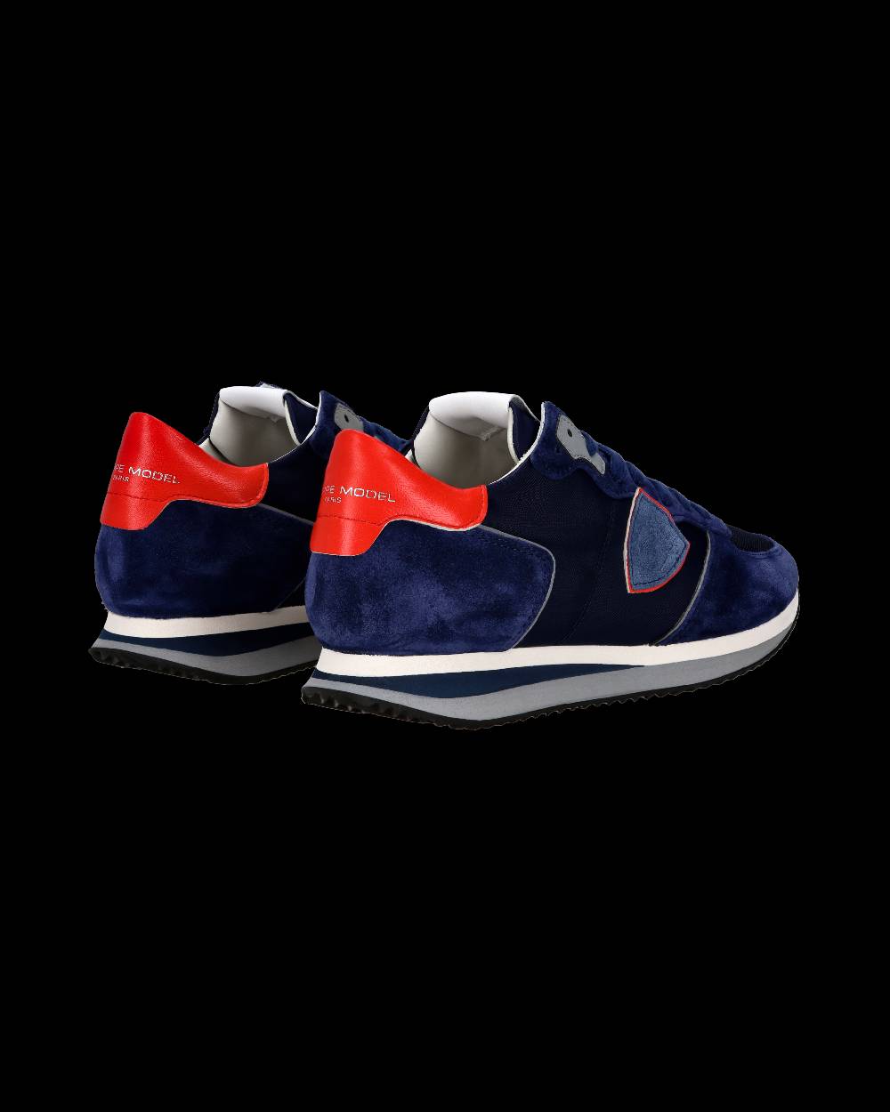 Philippe Model Sneaker casual Trpx da uomo in nylon e pelle - Blu e rosso Grandi sconti