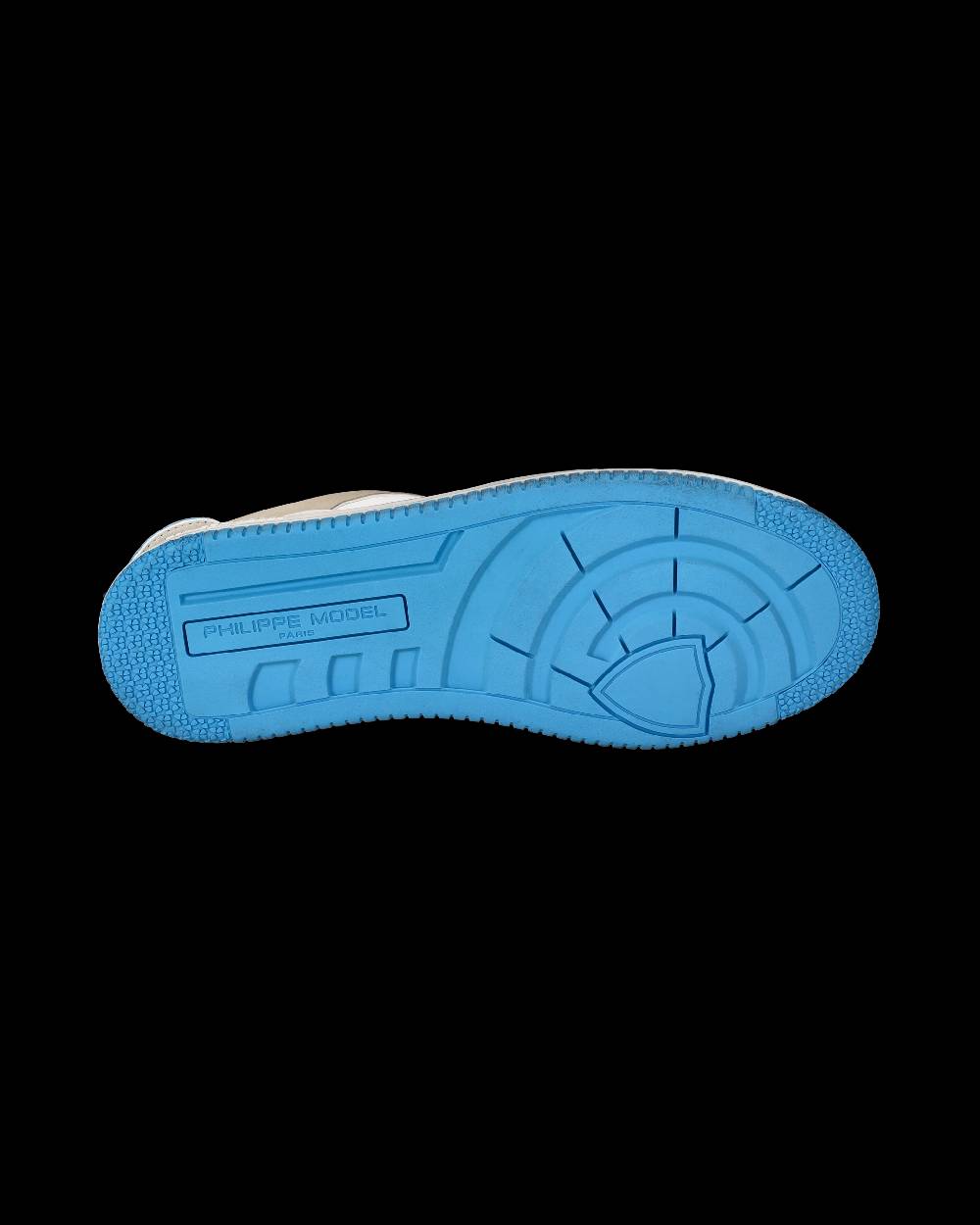Philippe Model Sneakers Lyon da Uomo Bianche e Blu in Pelle Riciclata Comprane uno, ottenene uno gratis