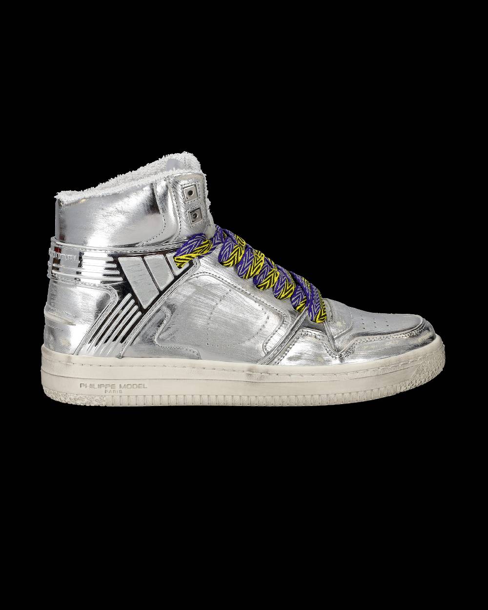 Philippe Model Sneakers Alte La Grande da Uomo Argento in Pelle Metal Prezzo basso