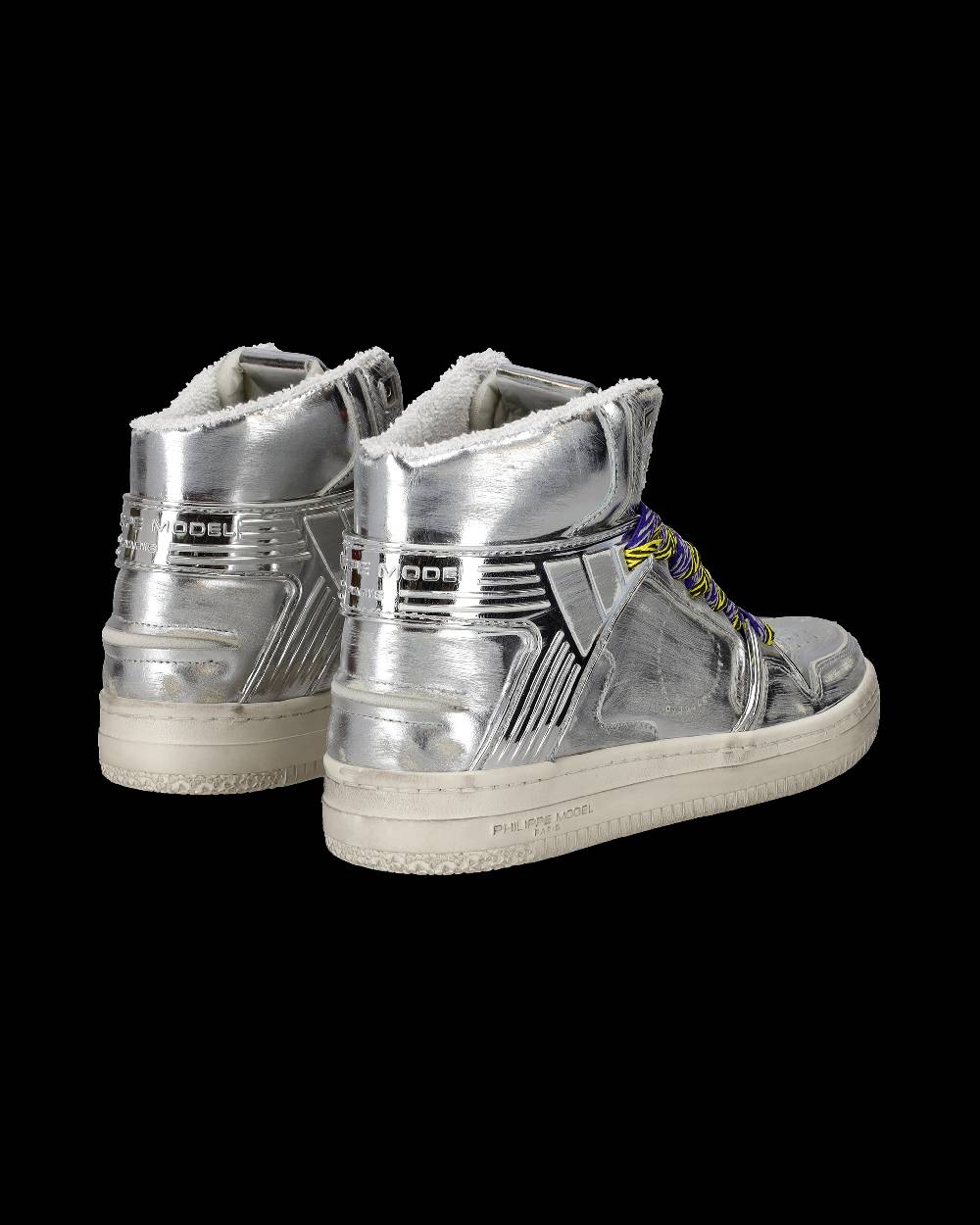 Philippe Model Sneakers Alte La Grande da Uomo Argento in Pelle Metal Prezzo basso