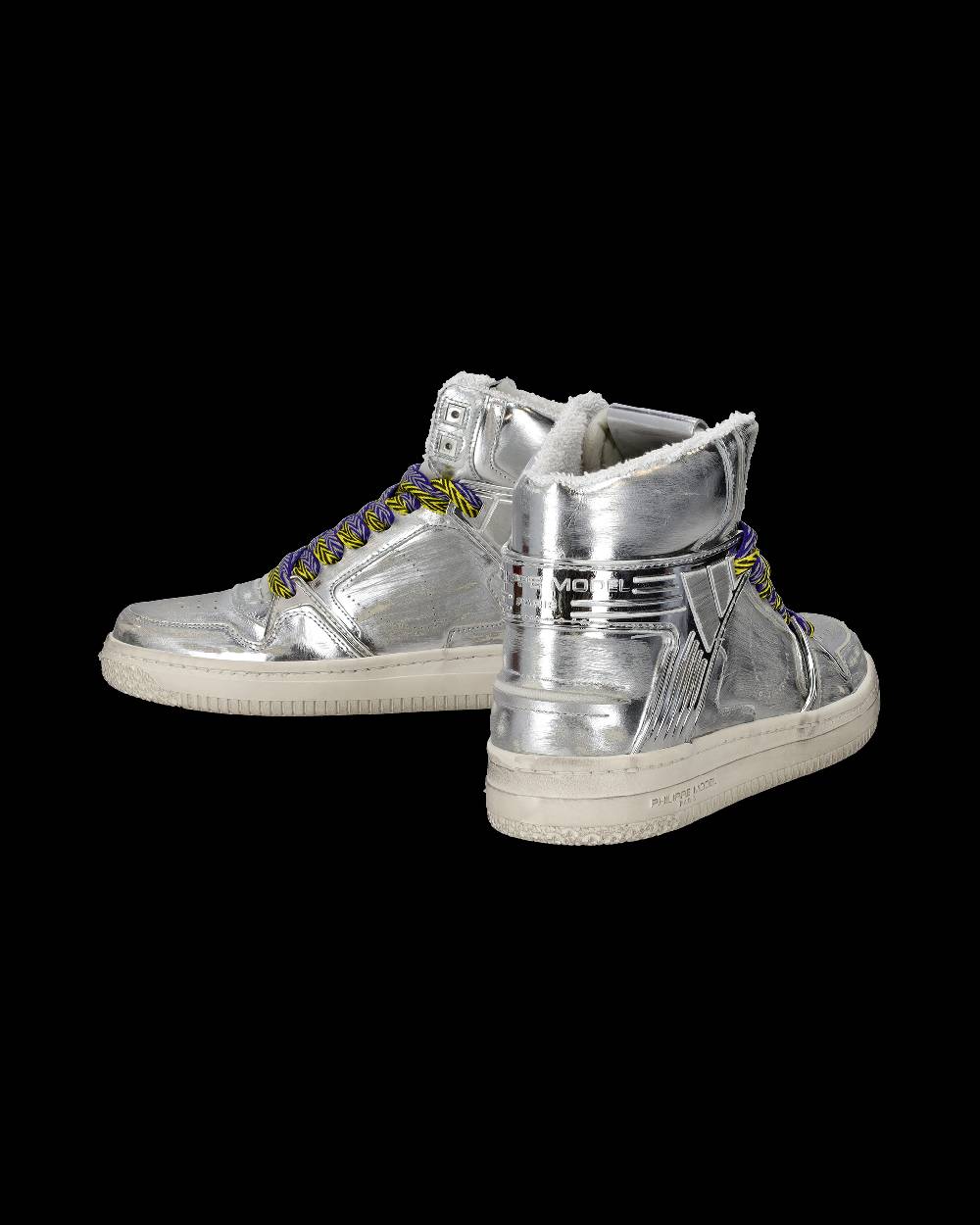 Philippe Model Sneakers Alte La Grande da Uomo Argento in Pelle Metal Prezzo basso