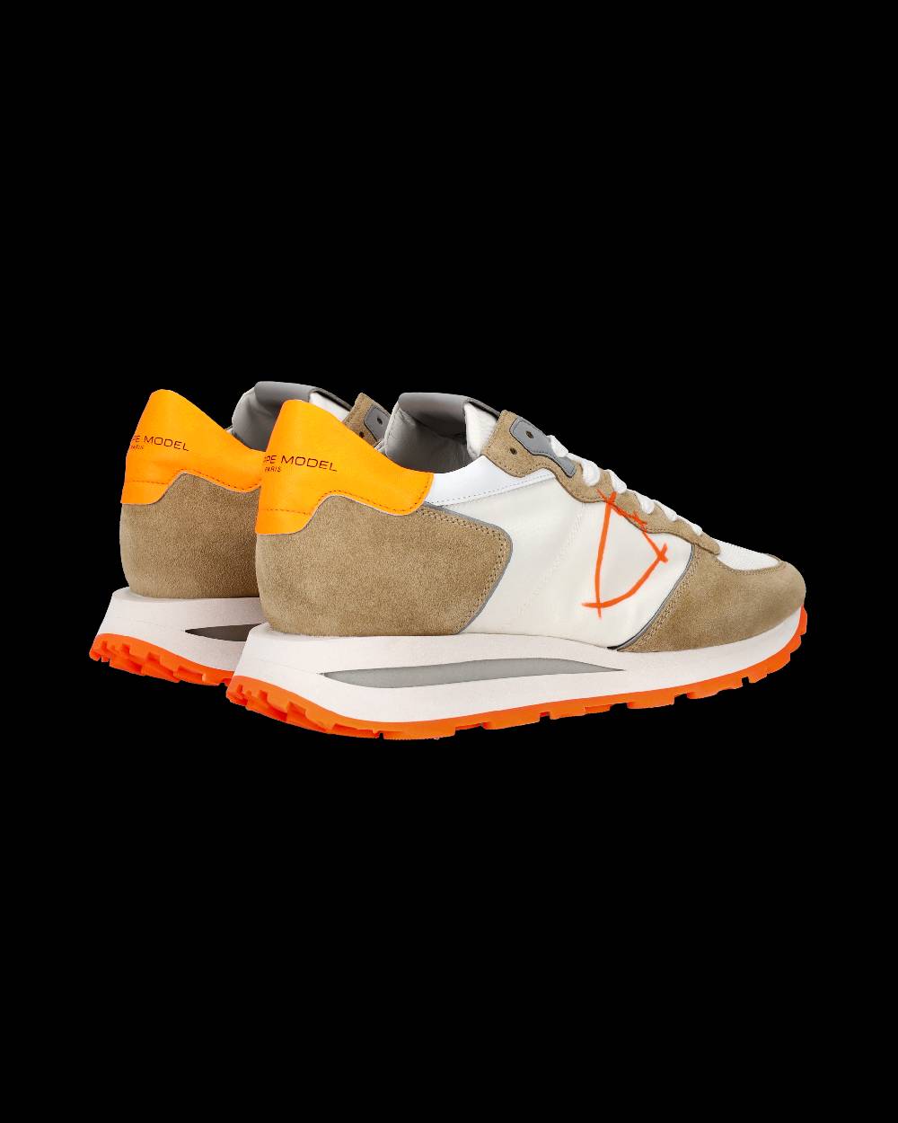 Philippe Model Sneaker basse Tropez Haute uomo - bianco e arancio Ultimi due giorni