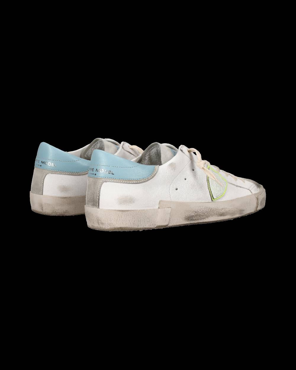 Philippe Model Sneaker basse Prsx uomo - bianco, grigio e azzurro Sostegno trimestrale
