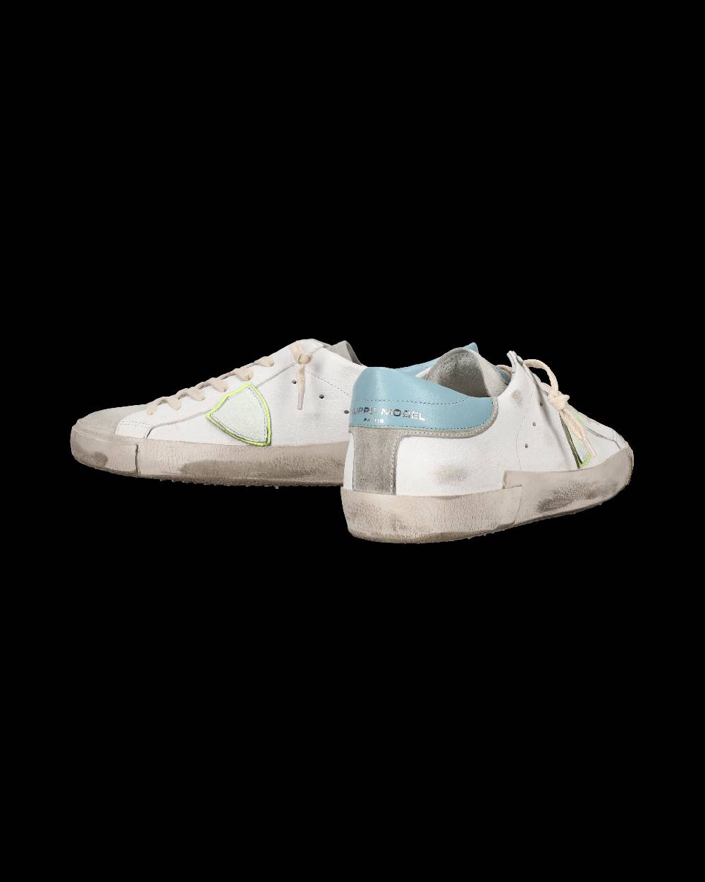 Philippe Model Sneaker basse Prsx uomo - bianco, grigio e azzurro Sostegno trimestrale