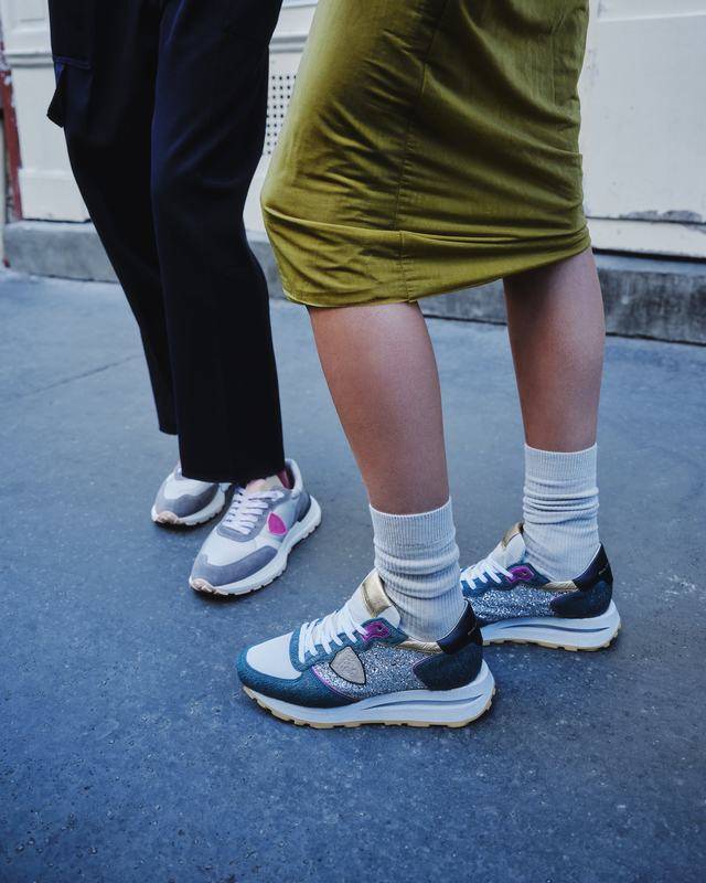Philippe Model Sneaker basse Tropez Haute donna - verde e argento 50% di sconto per tempo limitato
