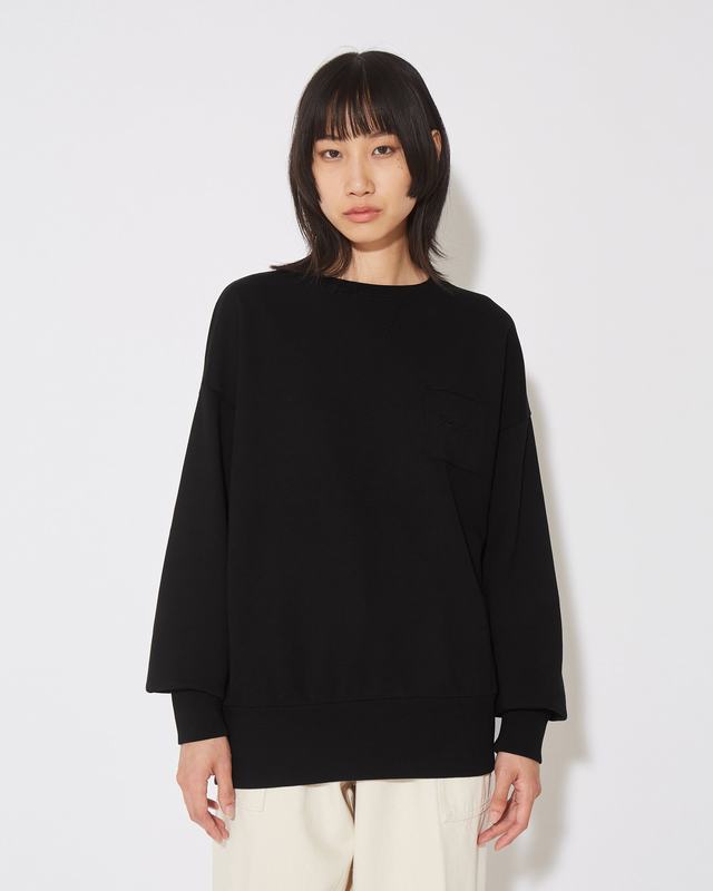 Philippe Model Felpa girocollo Brigitte da Donna Nera in Jersey