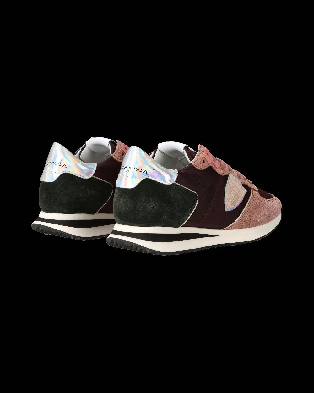 Philippe Model Sneaker casual Trpx da donna in nylon e pelle - Bordeaux e rosa Comprare a buon mercato