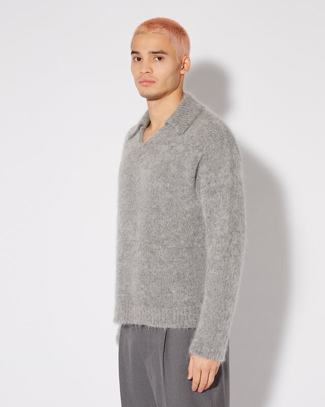 Philippe Model Maglione Polo Roger da Uomo Grigio chiaro in Lana Mohair Shopping online