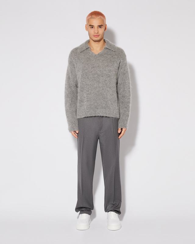 Philippe Model Maglione Polo Roger da Uomo Grigio chiaro in Lana Mohair Shopping online