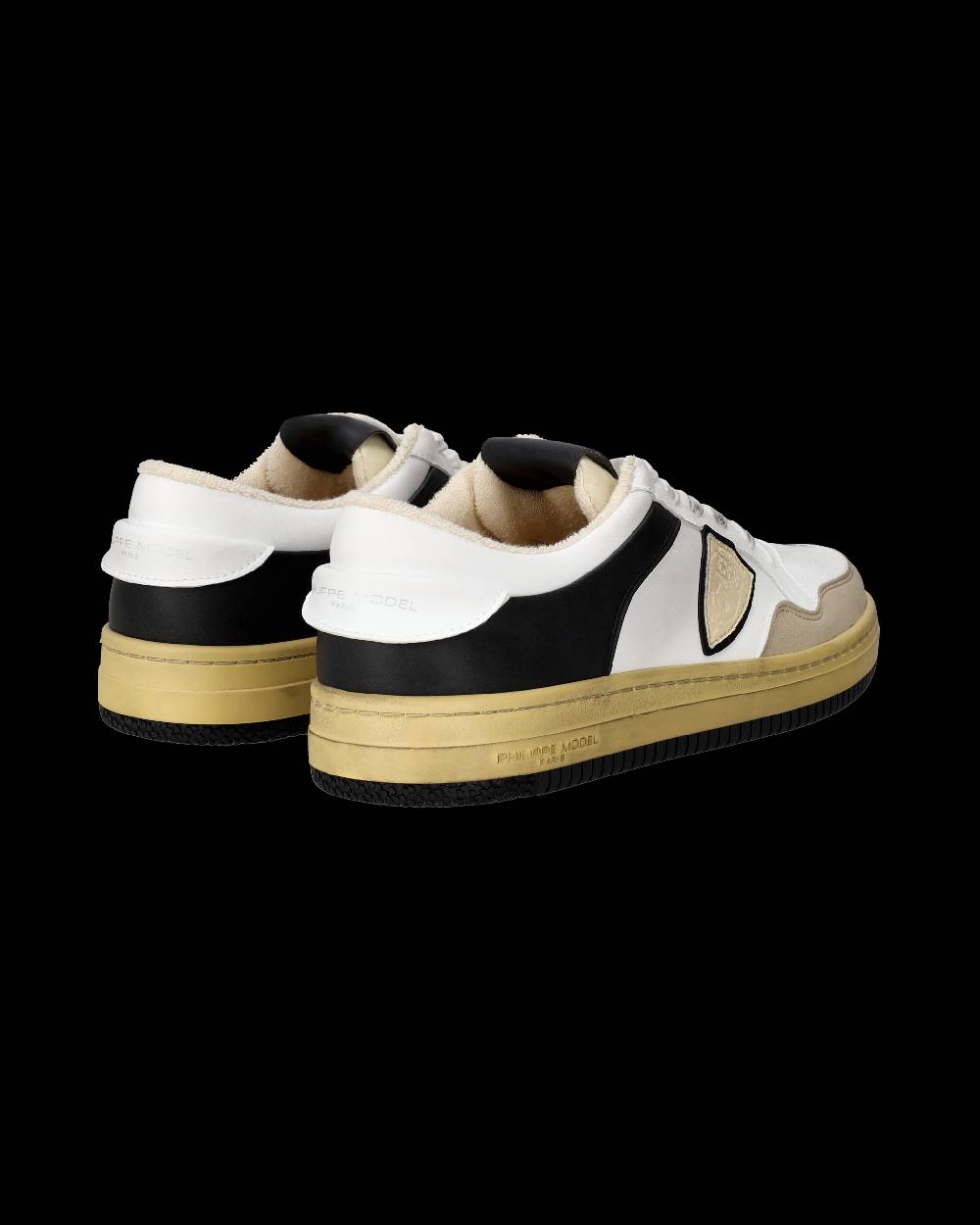 Philippe Model Sneakers Lyon da Uomo Bianche e Nere in Pelle Riciclata Offerta San Valentino