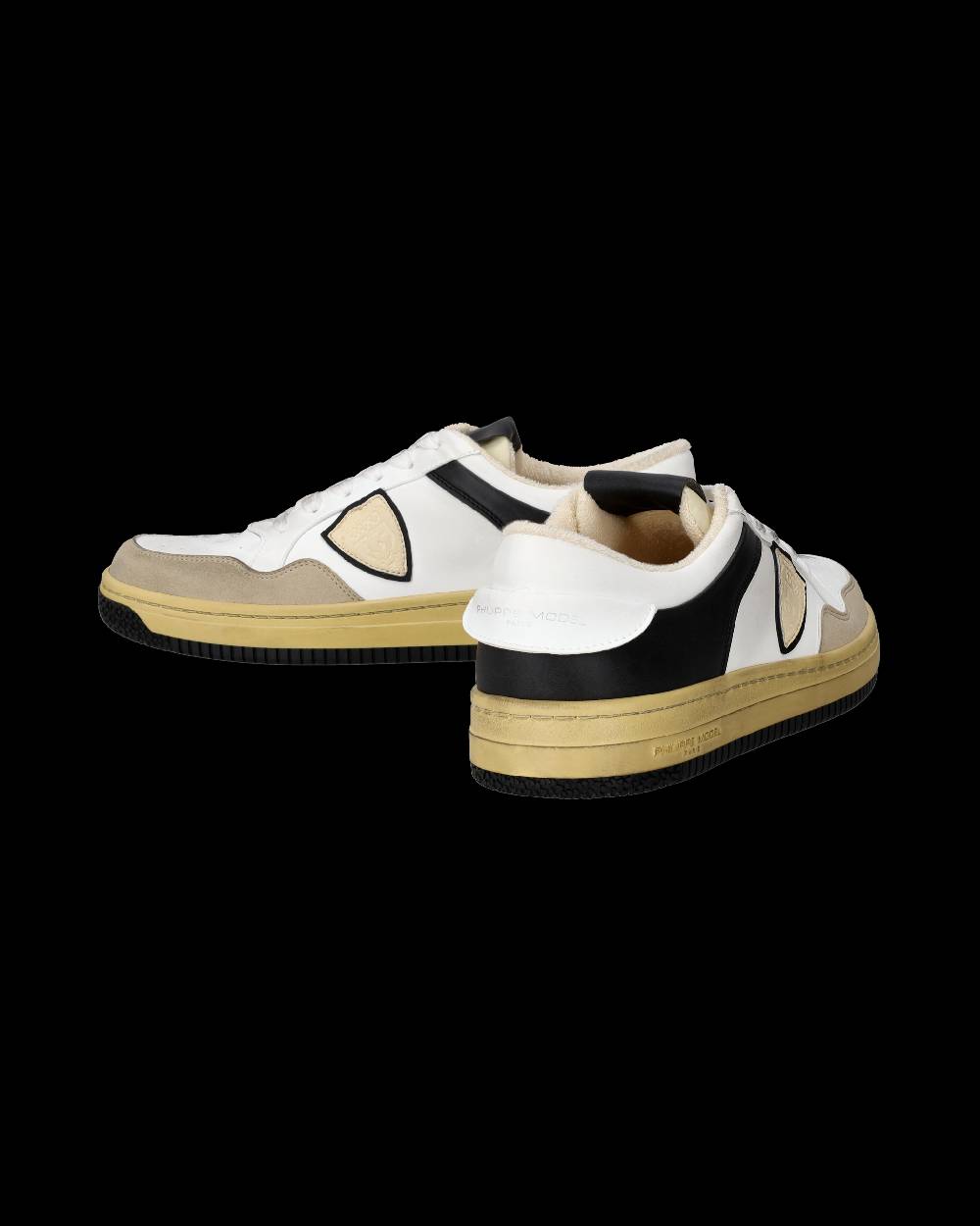 Philippe Model Sneakers Lyon da Uomo Bianche e Nere in Pelle Riciclata Offerta San Valentino