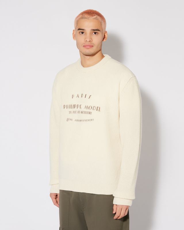 Philippe Model Felpa Rafael da Uomo Bianca in Jersey Online Outlet